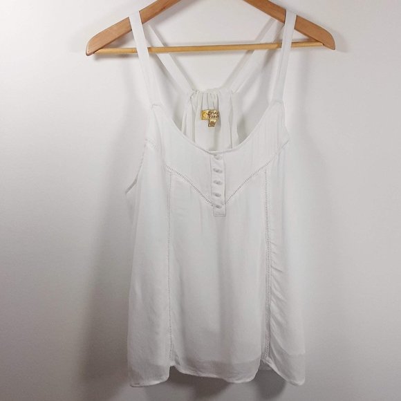 princess vera wang Tops - Princess Vera Wang Summery White Loose Tank Top